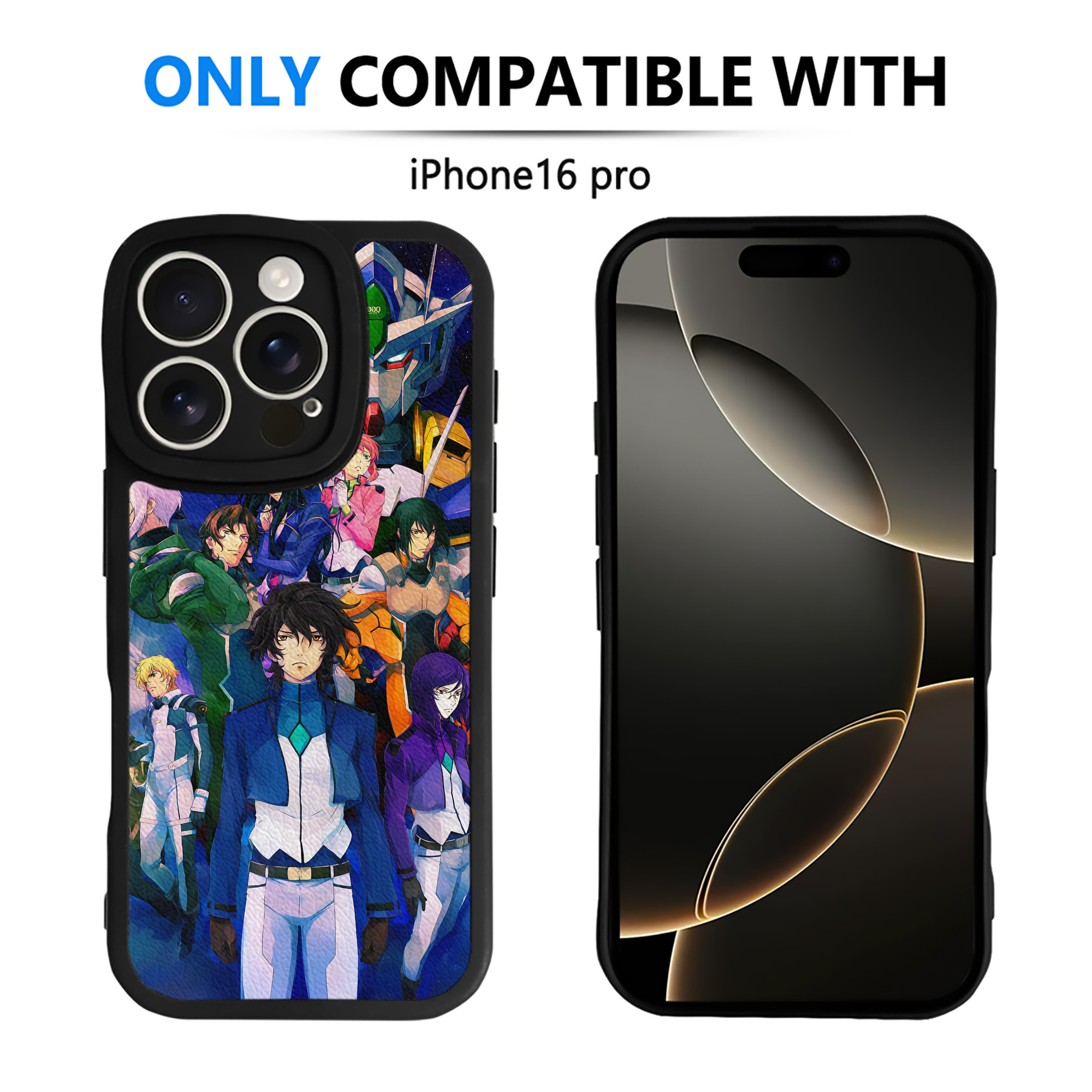 （画像用） 機動戦士ガンダム Mobile Suit Gundam 【iPhone 16シリーズ対応】シリコンスマホケース（レザー調） 材質：シリコン